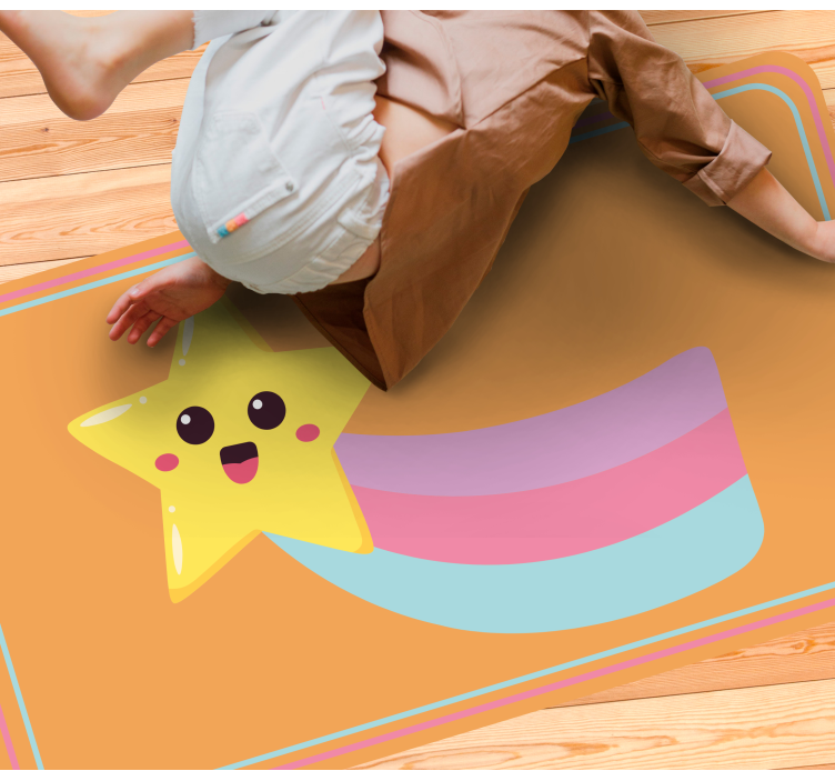 Smiling Star Rainbow kids carpet - TenStickers