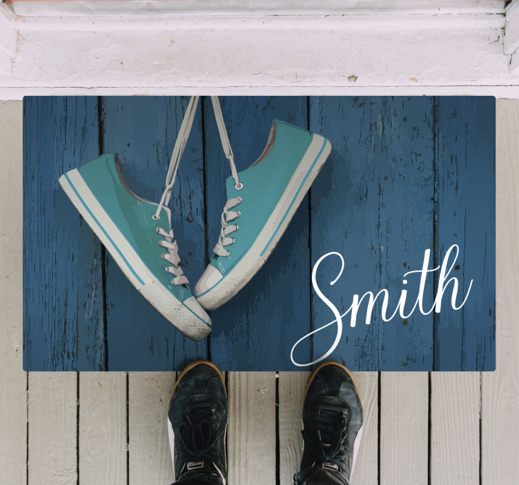 Sneakers Personalization texture rug - TenStickers
