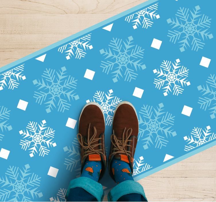 Snowflake Concept christmas rug - TenStickers