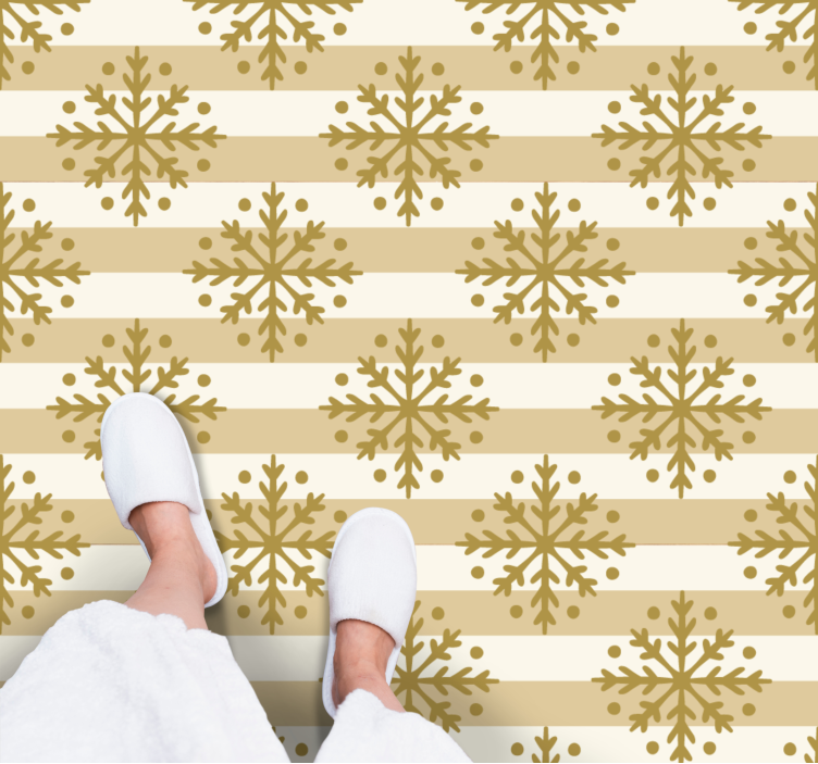 Snowflake Stripes christmas rug - TenStickers