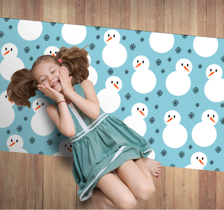 Snowman Festive Surface christmas rug - TenStickers