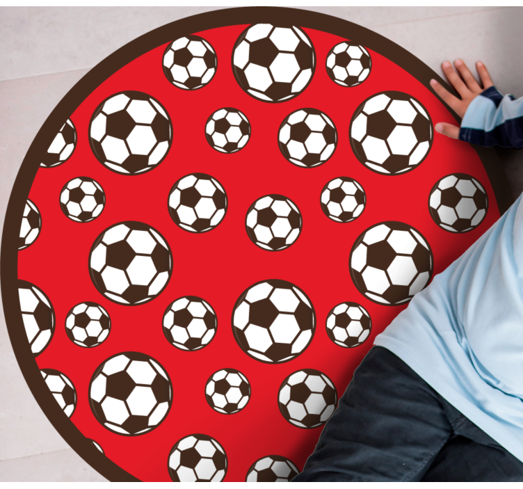 Soccer Ball Motif game rug - TenStickers
