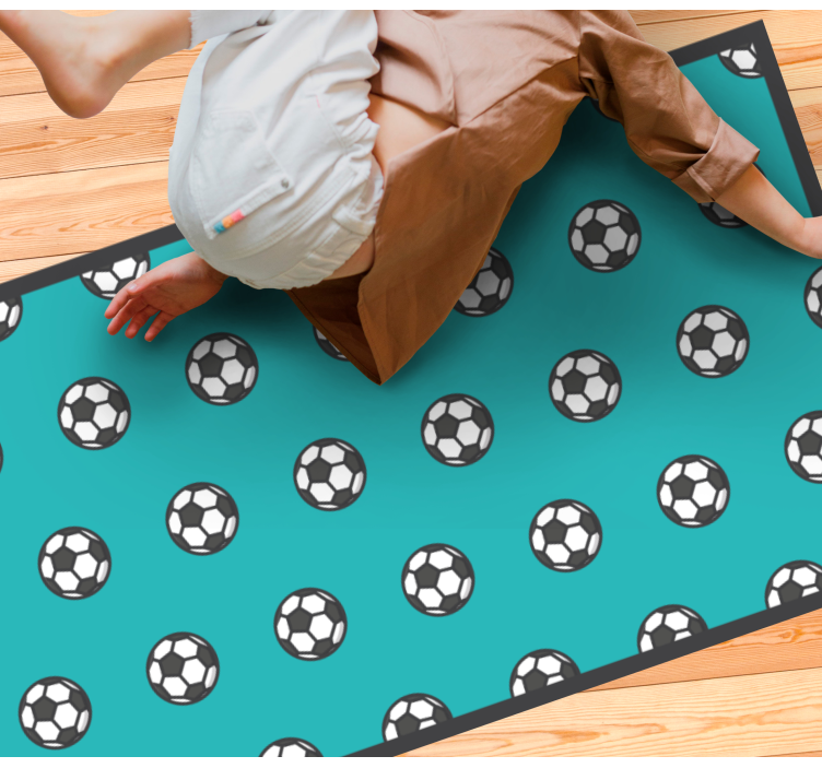 Soccer Ball Pattern game rug - TenStickers
