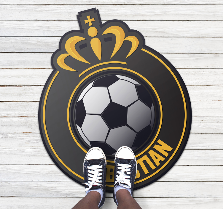 Soccer Crest Emblem custom floor mat - TenStickers