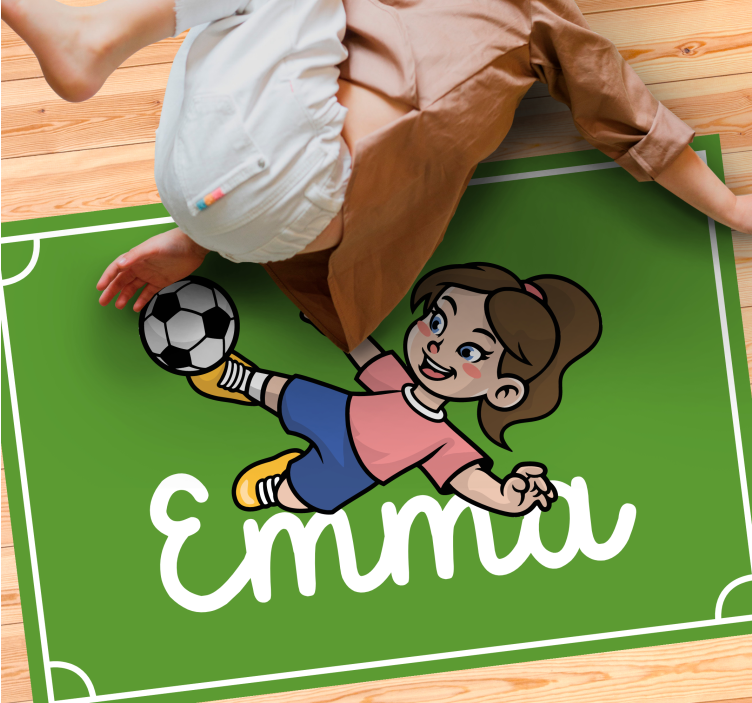 Soccer Field Theme custom floor mat - TenStickers