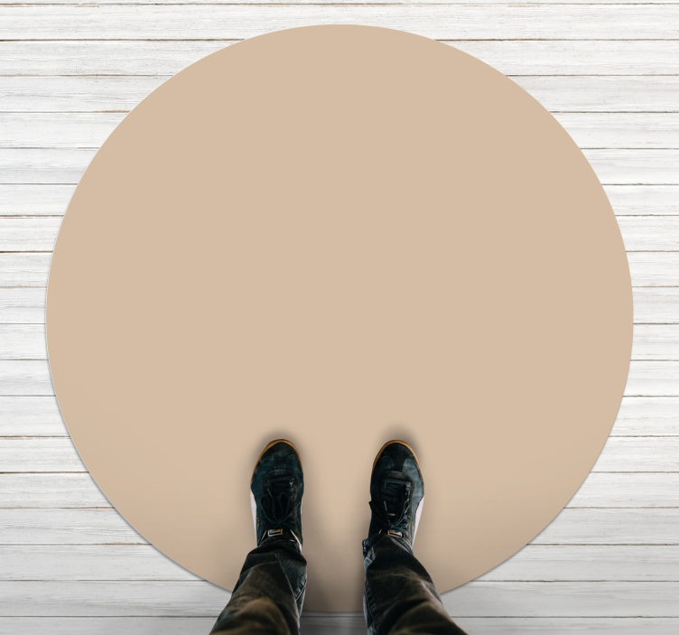 Soft Beige Hue circular rug - TenStickers