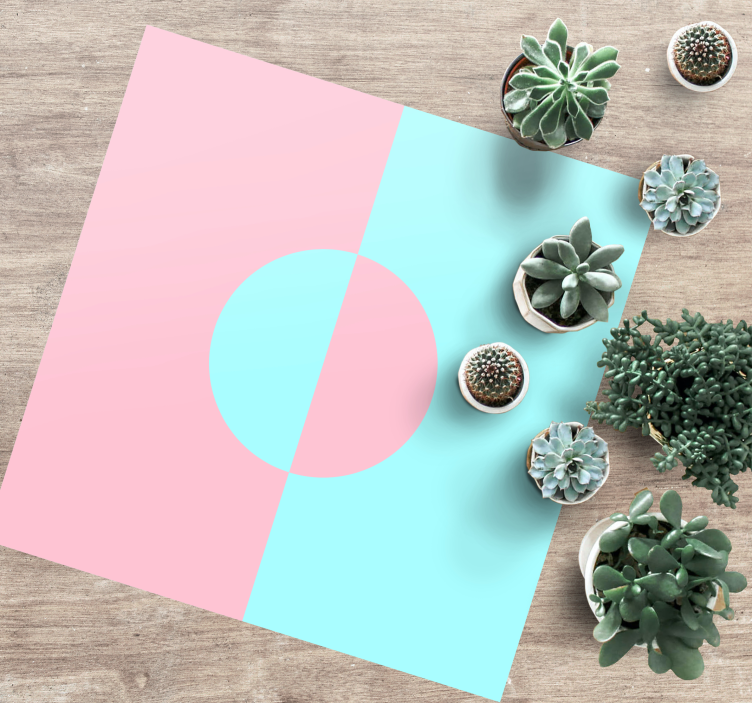 Soft Color Contrast minimalistic rug - TenStickers