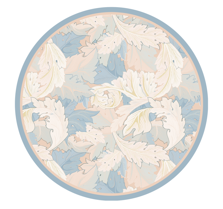 Soft Leaf Pattern floral rug - TenStickers