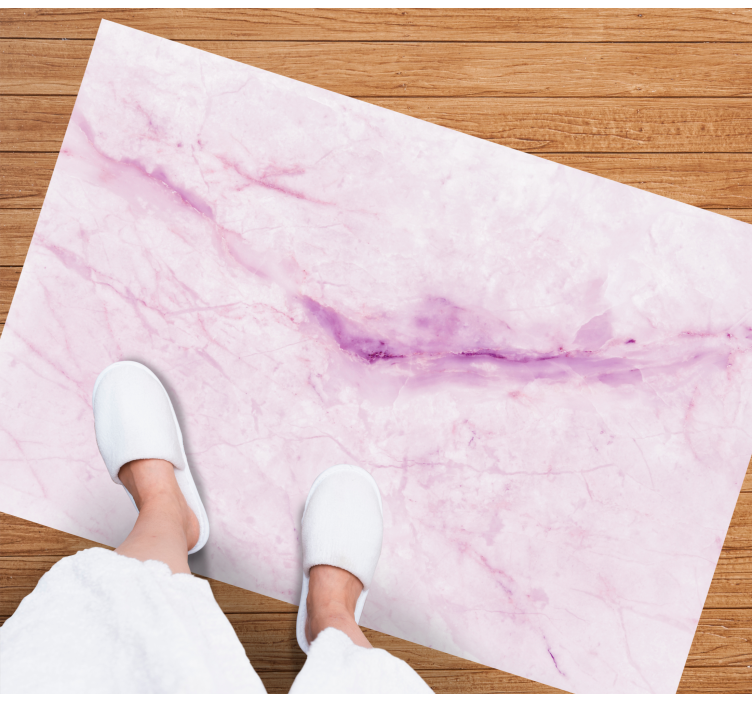 Soft Pink Veining marble rug - TenStickers
