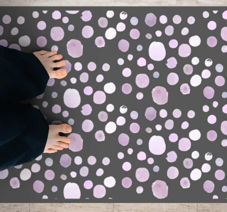 Soft polka dots texture rug - TenStickers