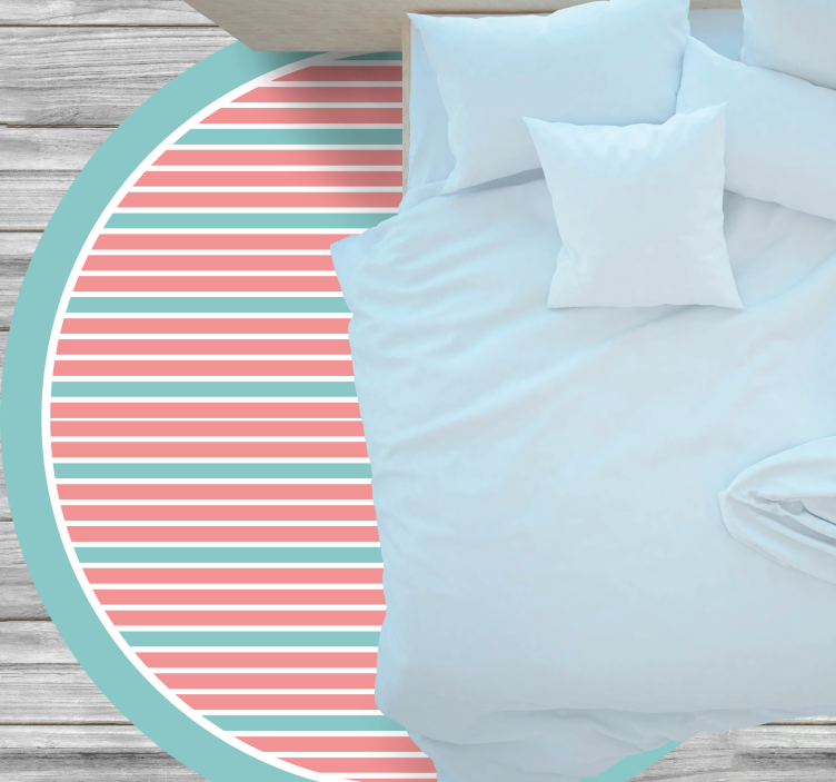 soft striped set circular rug - TenStickers
