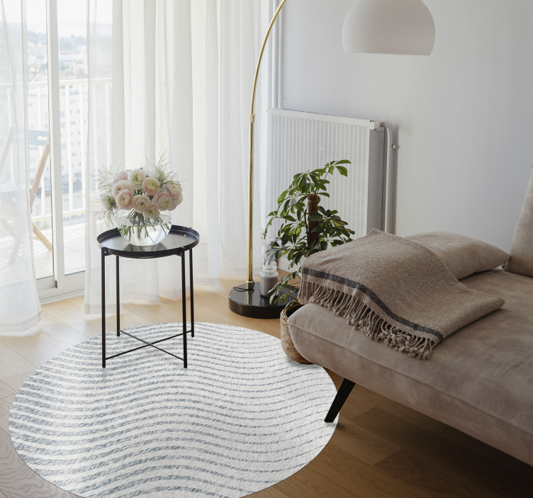 Soft wave patterns living room rug - TenStickers