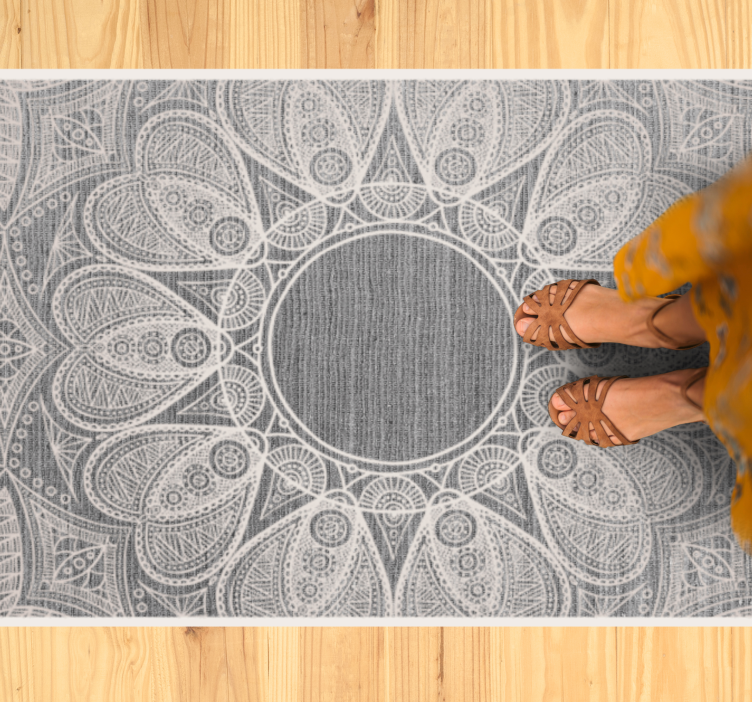 Sophisticated Round Motif mandala rug - TenStickers
