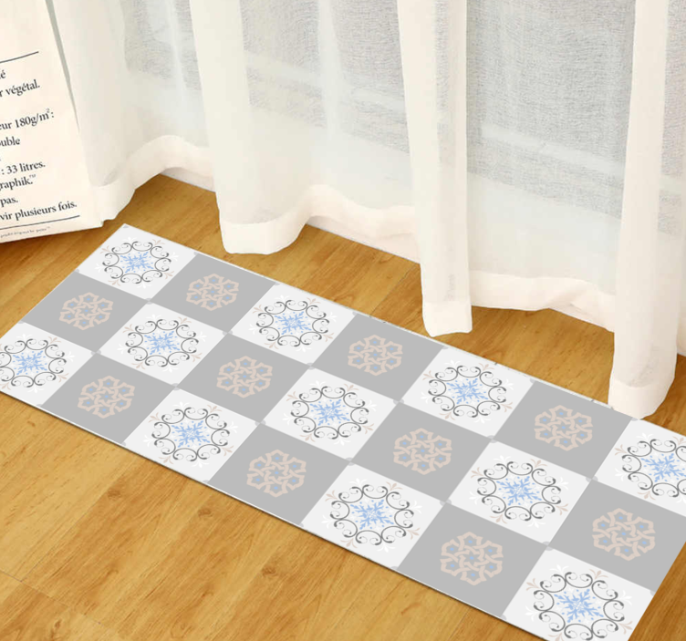 Sophisticated Textured Tiles tile carpet - TenStickers