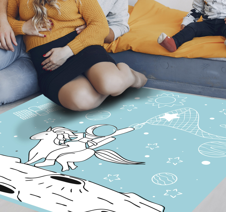 Space Adventure Motif game rug - TenStickers