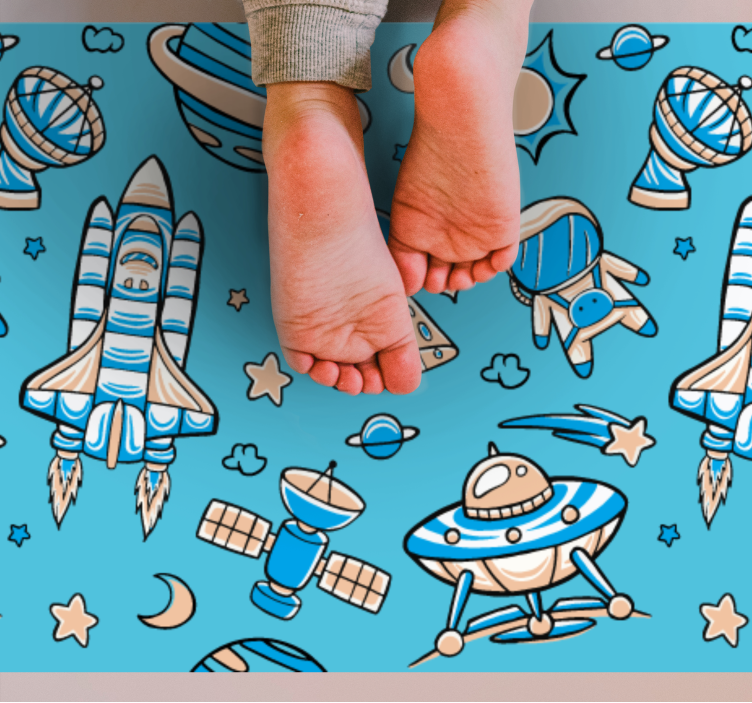 Space exploration adventure star rug - TenStickers