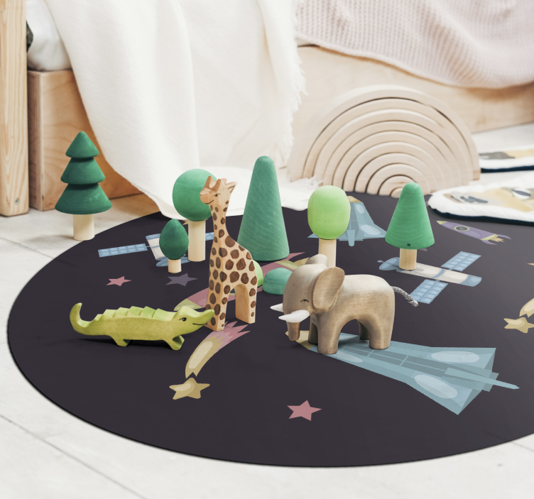 Spacecraft Exploration kids carpet - TenStickers