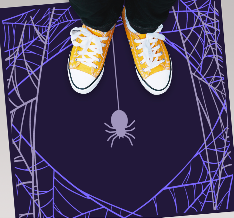 Spider Web Pattern halloween rugs - TenStickers