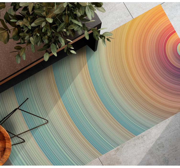 Spiral colour waves minimalistic rug - TenStickers