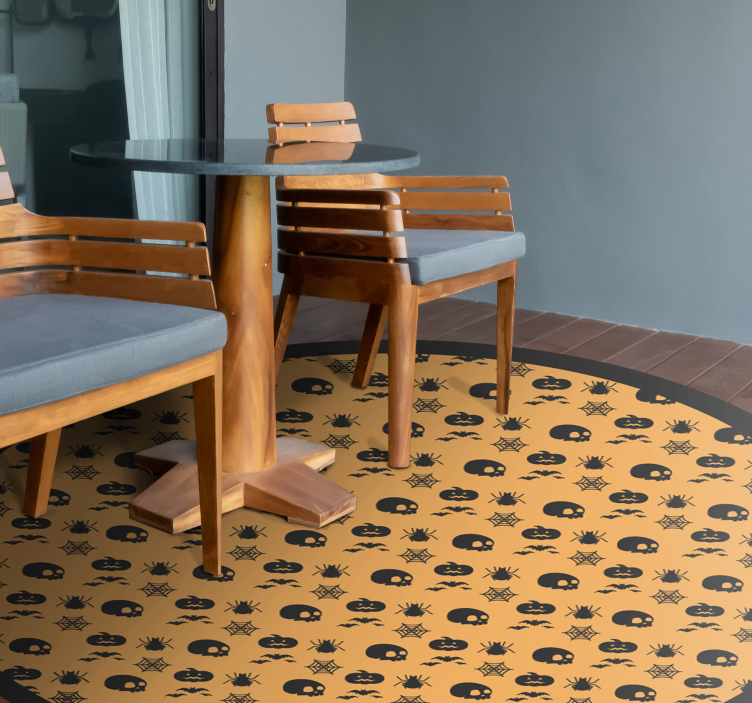 Spooky Circular Pattern halloween rugs - TenStickers