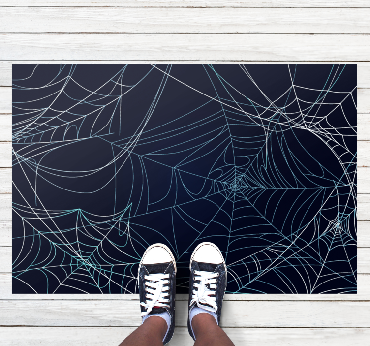 Spooky Cobwebs halloween rugs - TenStickers