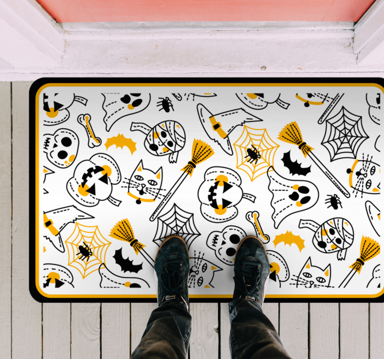 Spooky Festive Motifs halloween rugs - TenStickers
