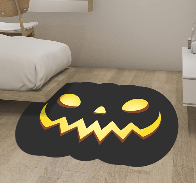 Spooky Pumpkin Face halloween rugs - TenStickers