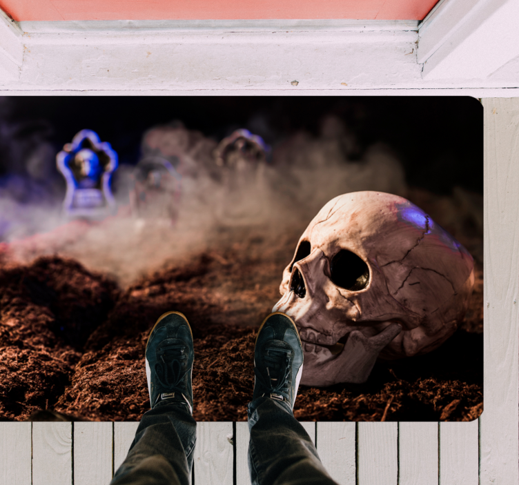 Spooky Skull halloween rugs - TenStickers