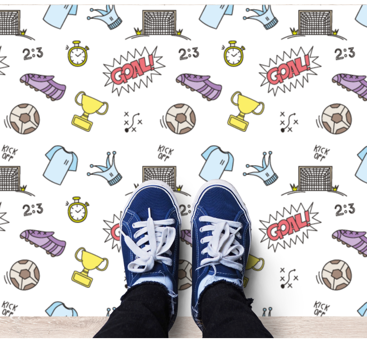 Sporting Symbols Theme game rug - TenStickers