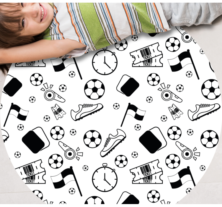 Sports Themed Fun game rug - TenStickers