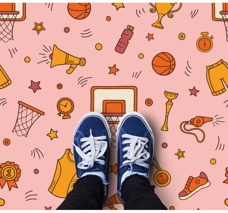 Sporty Fun Elements game rug - TenStickers