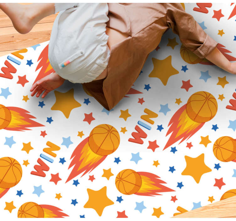 Sporty Stars Design game rug - TenStickers