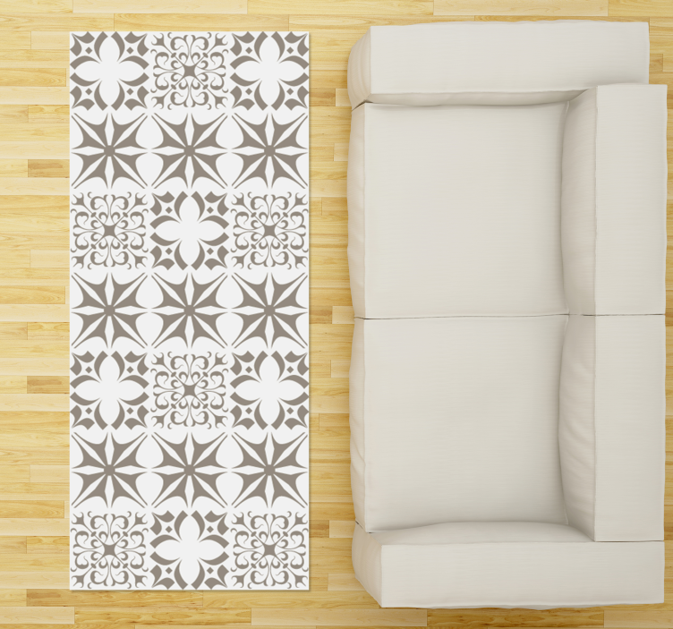 Star Patterned Tiling mosaic rug - TenStickers