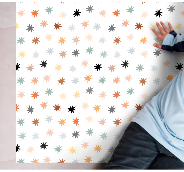Star rug colorful star design - TenStickers