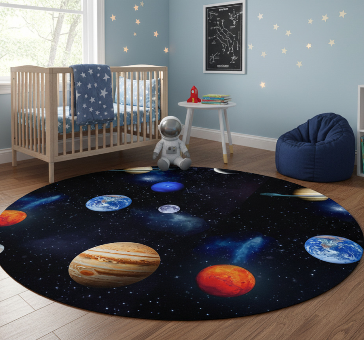 Star rug cosmic space planets - TenStickers