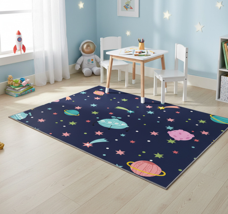 Star rug in celestial space design - TenStickers