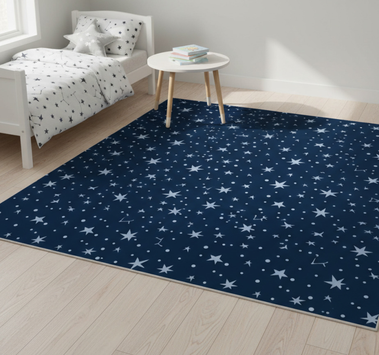 Star rug stars on navy blue - TenStickers