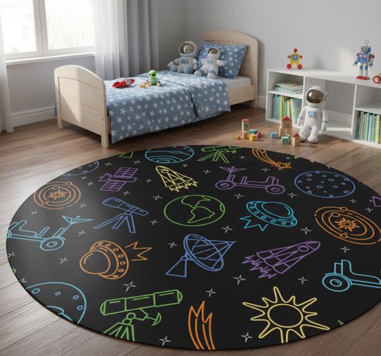 Star rug with celestial designs - TenStickers