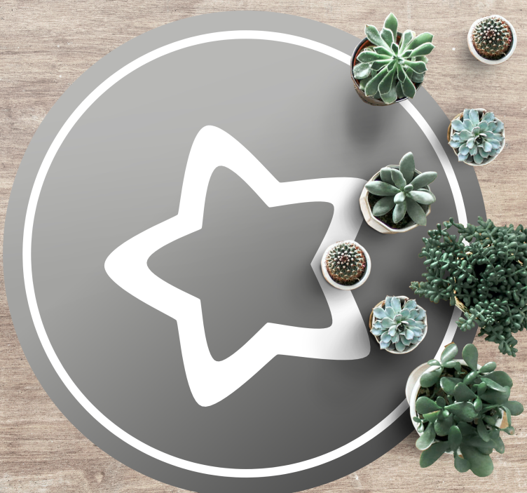 Star rug with elegant grey design - TenStickers