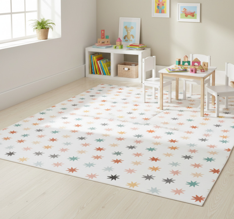 Star rug with geometric star design - TenStickers