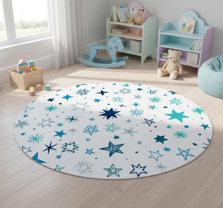 Star rug with geometric starry design - TenStickers