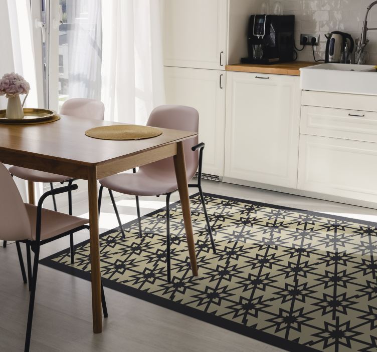 Starburst Pattern dining room rug - TenStickers