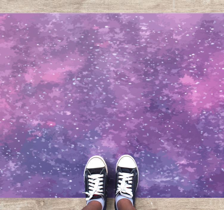 Starlit Galaxy View star rug - TenStickers