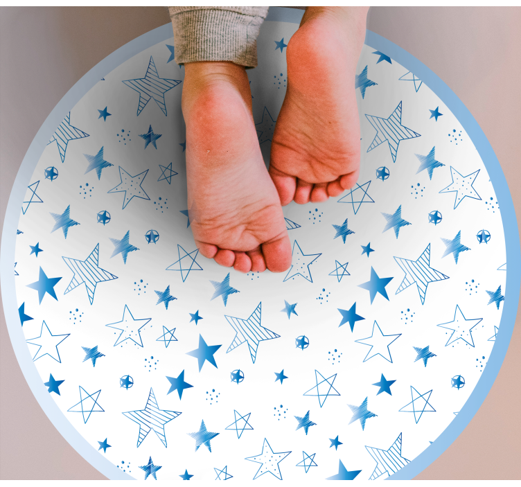 Starry Blue Pattern nursery rug - TenStickers
