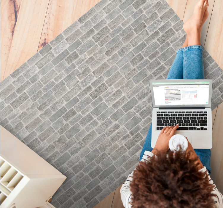Stone pattern stone effect vinyl rug - TenStickers
