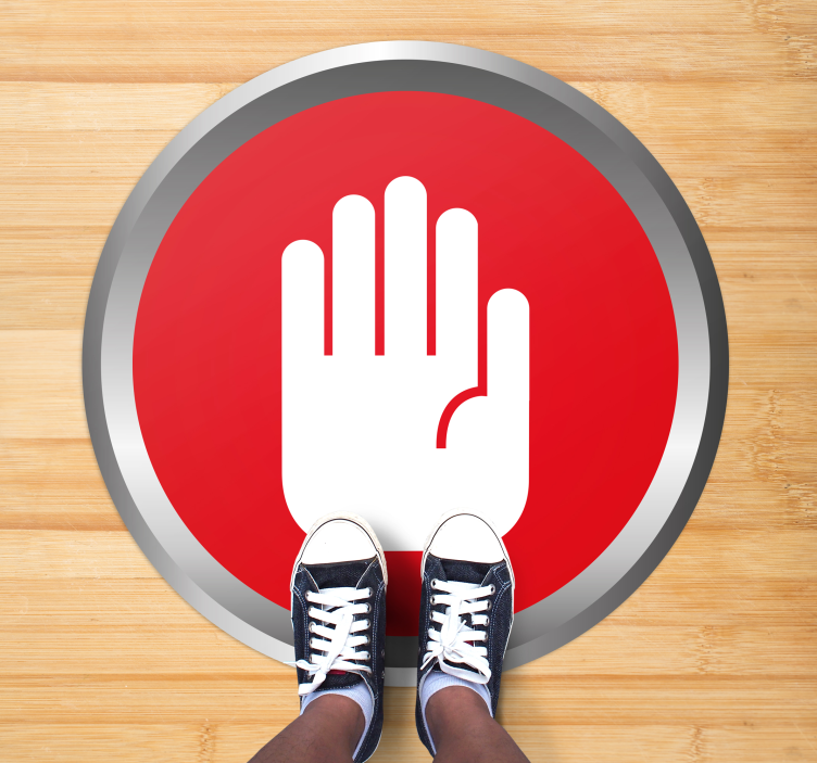 Stop Signal Decor marble rug - TenStickers