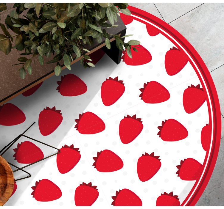 Strawberry Pattern animal mat - TenStickers