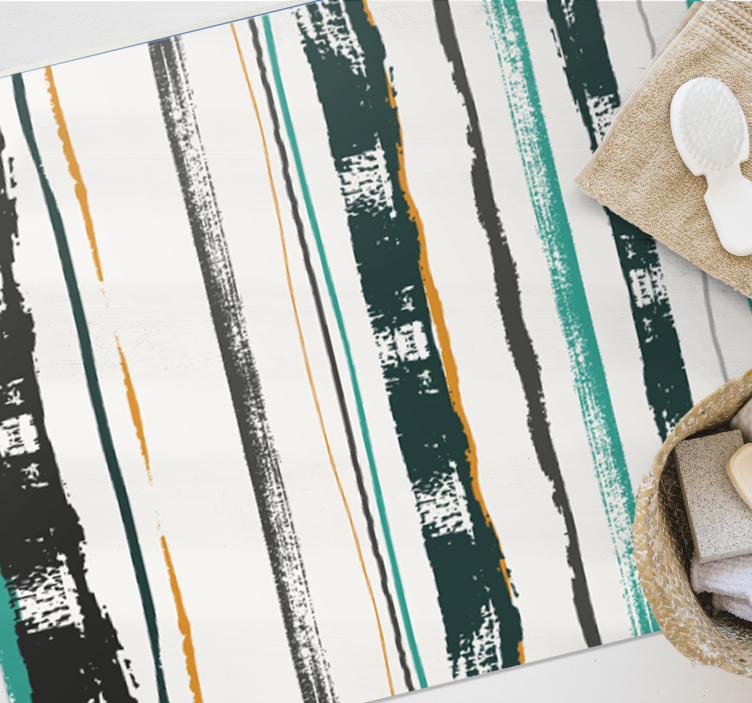 Striking Linear Motif stripes rug - TenStickers