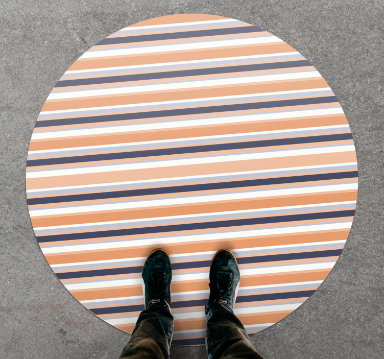 Striped Circular Motif stripes rug - TenStickers
