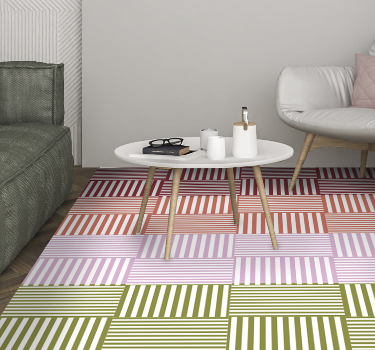 Striped Color Blocks stripes rug - TenStickers